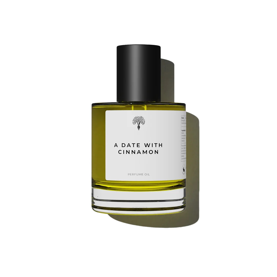 A date with cinnamon perfume bottle