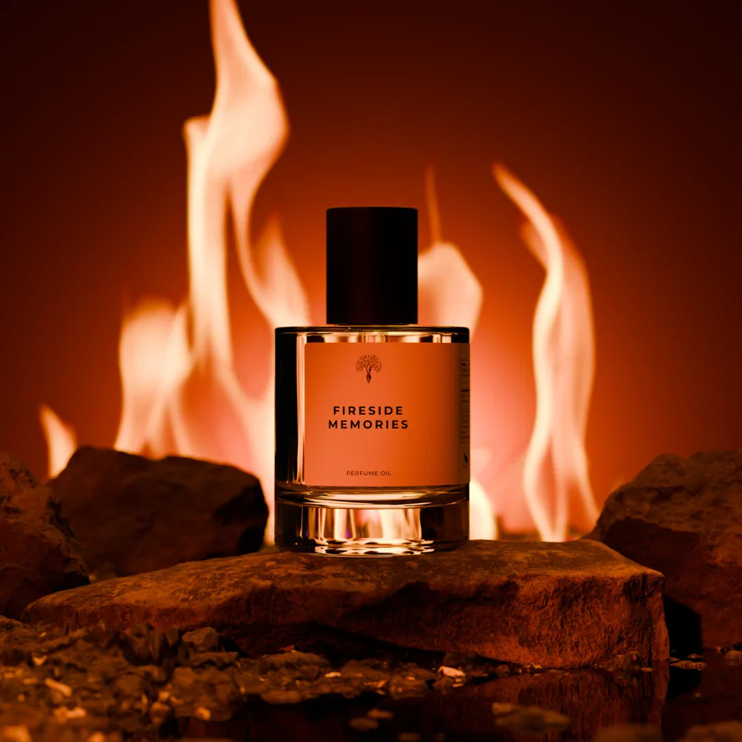 Fireside Memories perfume oil bottle with dropper