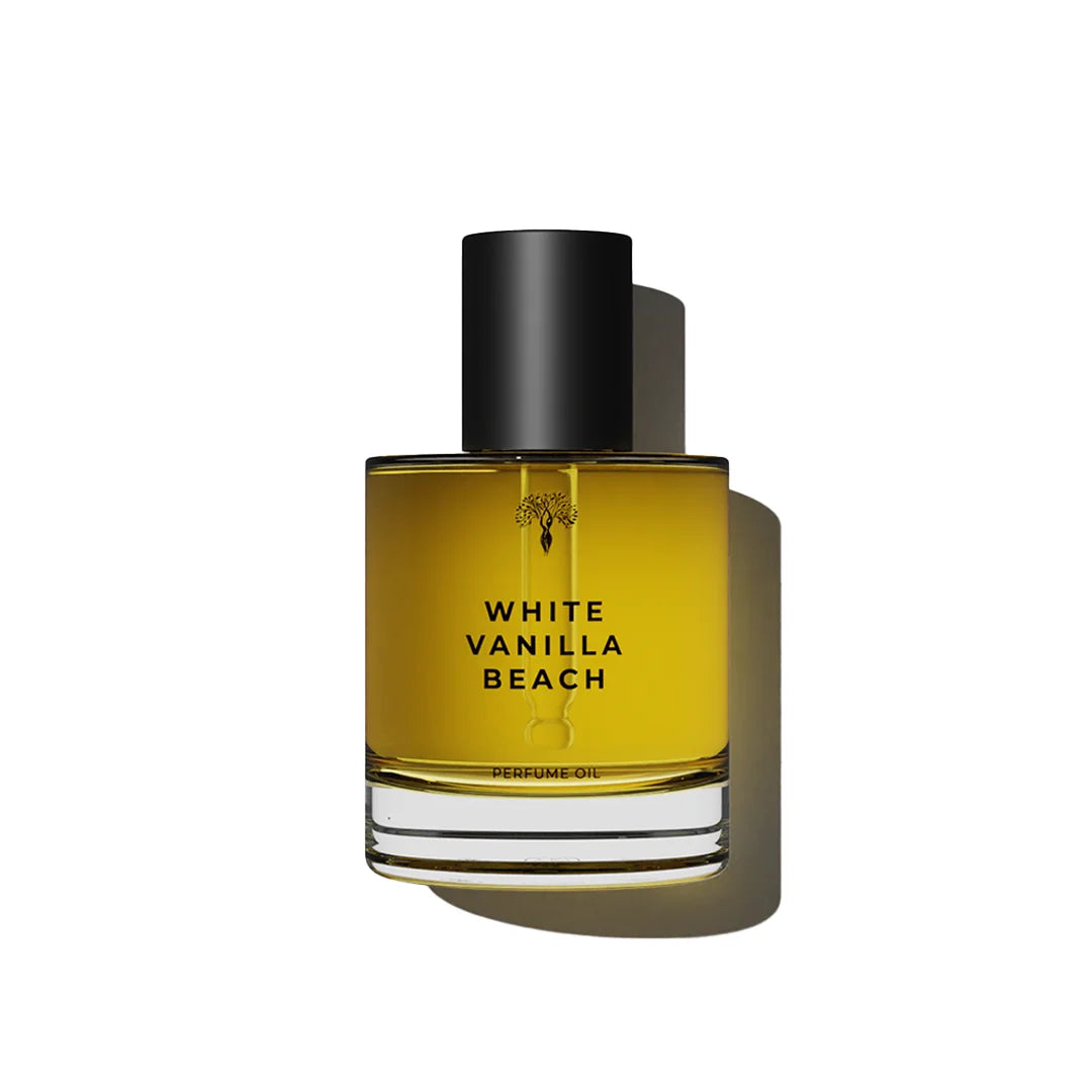 White Vanilla Beach perfume bottle 